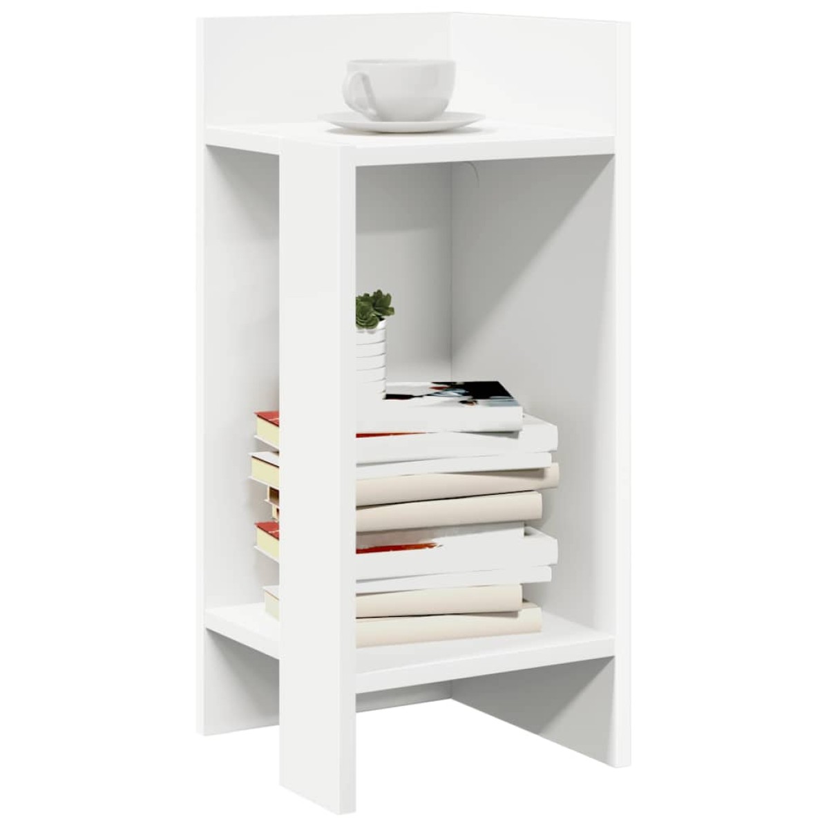 vidaXL Τραπεζάκι με ράφι λευκό 25,5x27x60 cm