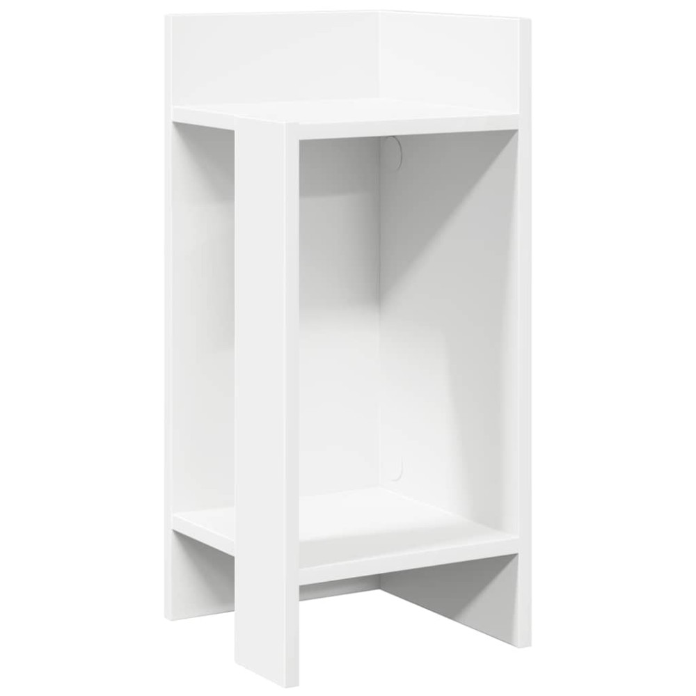 vidaXL Πλαϊνά Τραπεζάκια 2 τμχ με ράφι Λευκό 25,5x27x60 cm
