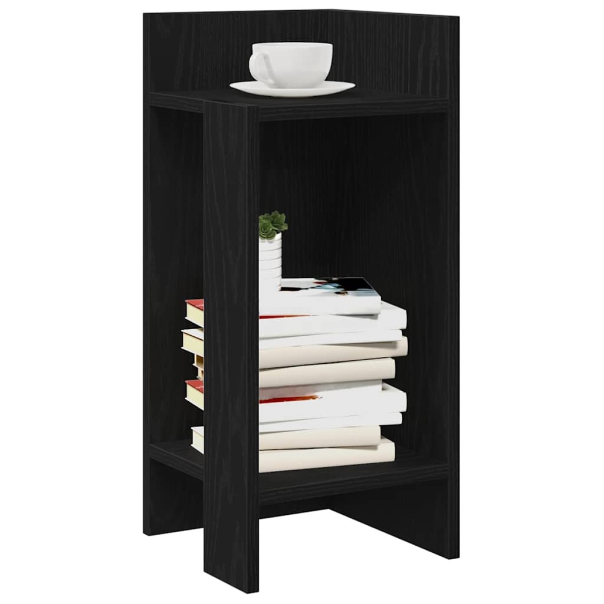 vidaXL Τραπεζάκι με ράφι mαύρο 25,5x27x60 cm