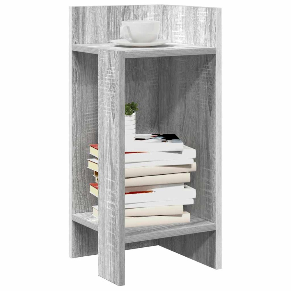 vidaXL Τραπεζάκια 2 τεμ. με ράφι Γκρι Sonoma 25,5x27x60 εκ.