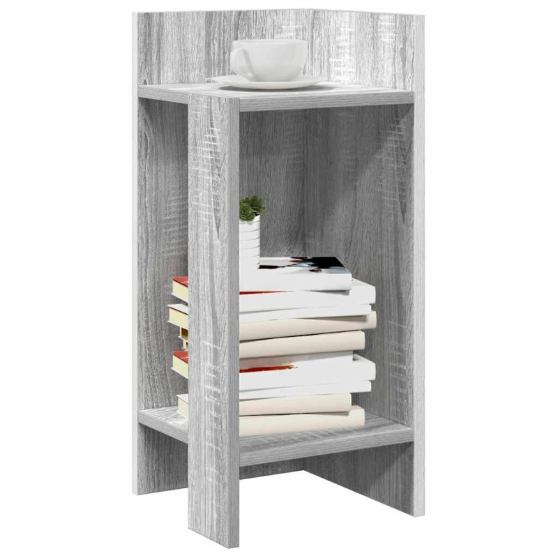 vidaXL Τραπεζάκια 2 τεμ. με ράφι Γκρι Sonoma 25,5x27x60 εκ.