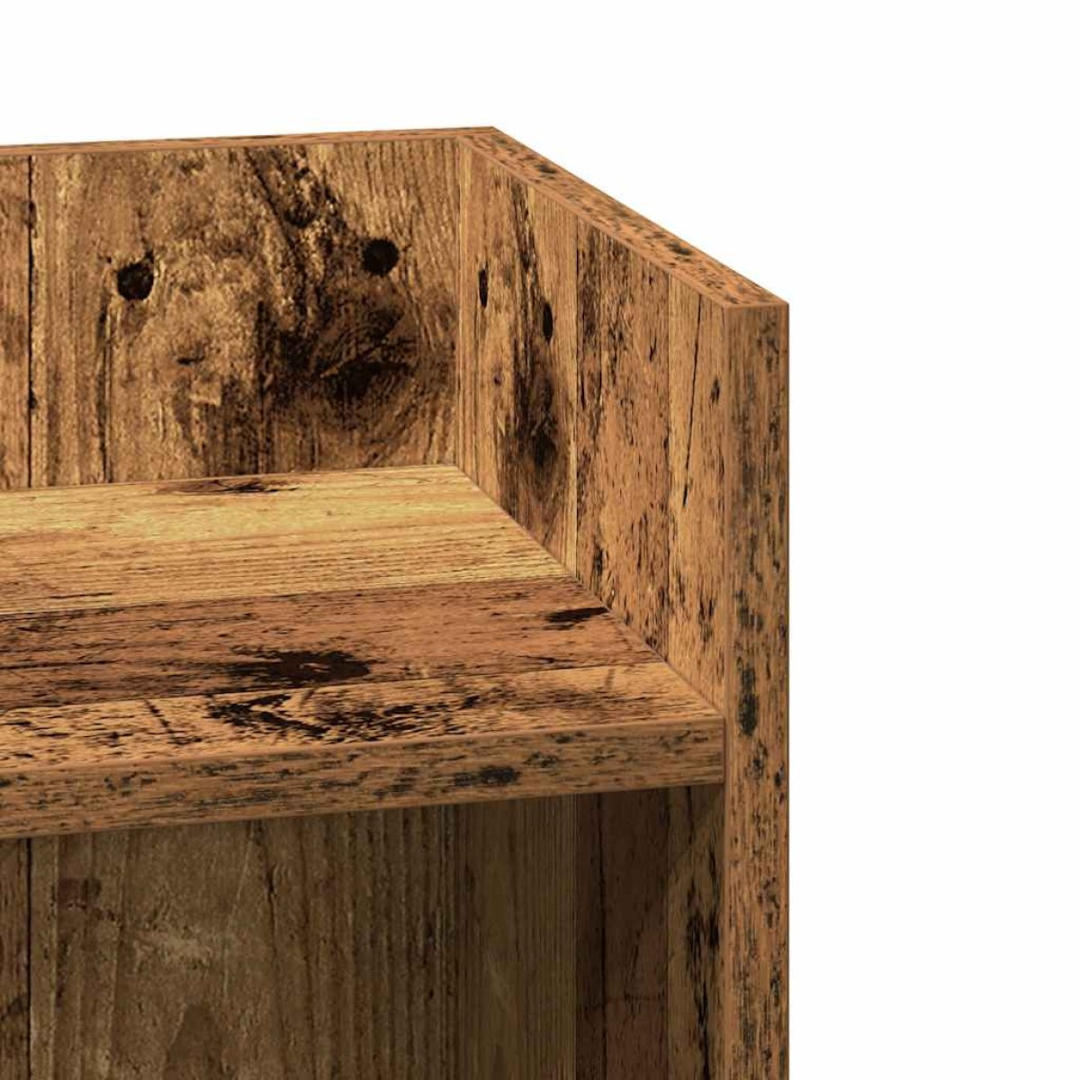 vidaXL Τραπεζάκι με ράφι Όψη Παλαιού Ξύλου 25,5x27x60 εκ.