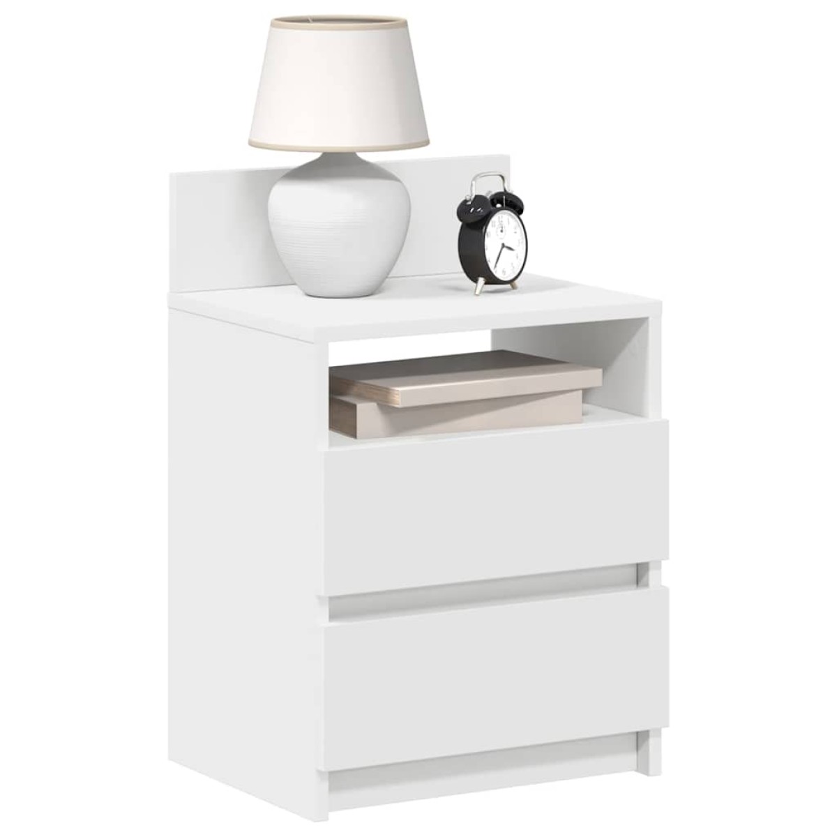 vidaXL Κομοδίνα 2 τεμ. με 2 Συρτάρια Λευκά 40x33x60 εκ.