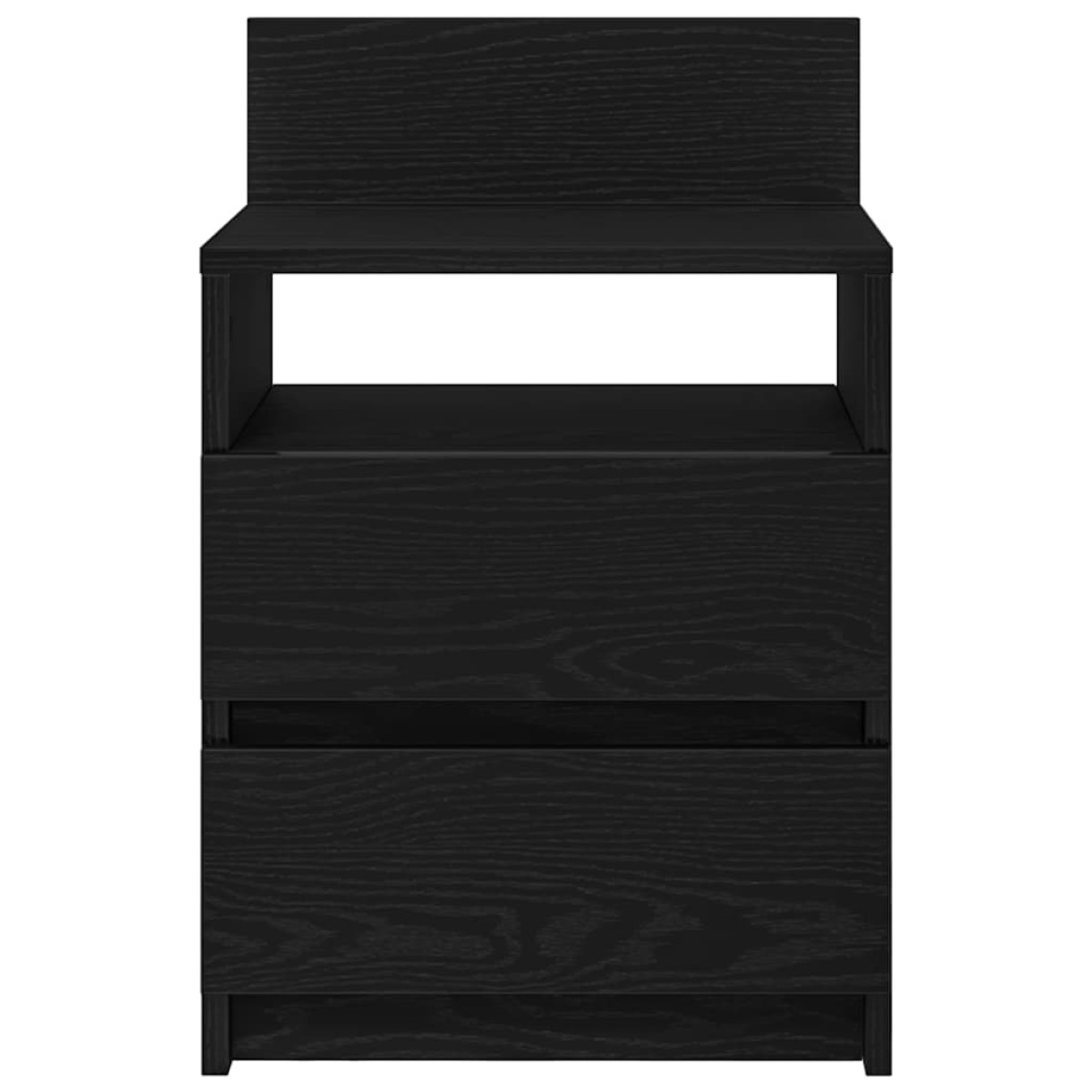 vidaXL Κομοδίνα 2 τεμ. με 2 Συρτάρια Μαύρα 40x33x60 εκ.