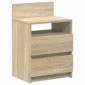 vidaXL Κομοδίνα 2 τεμ. με 2 Συρτάρια, Χρώμα Sonoma Δρυς 40x33x60 εκ.
