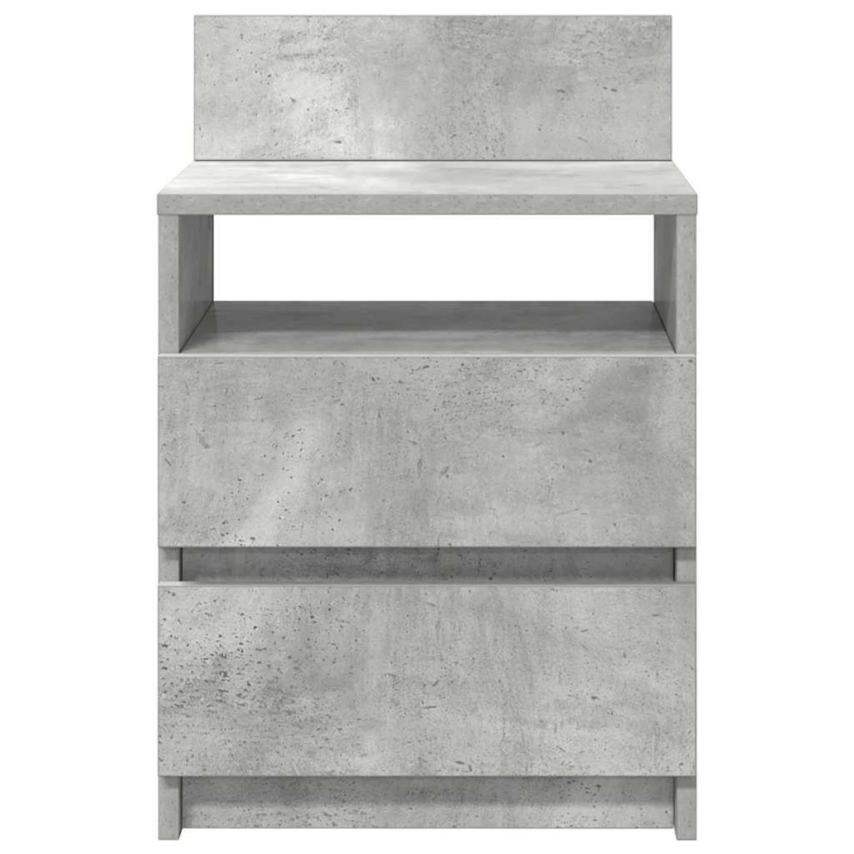 vidaXL Κομοδίνο με 2 Συρτάρια Γκρι Σκυρόδεμα 40x33x60 εκ.