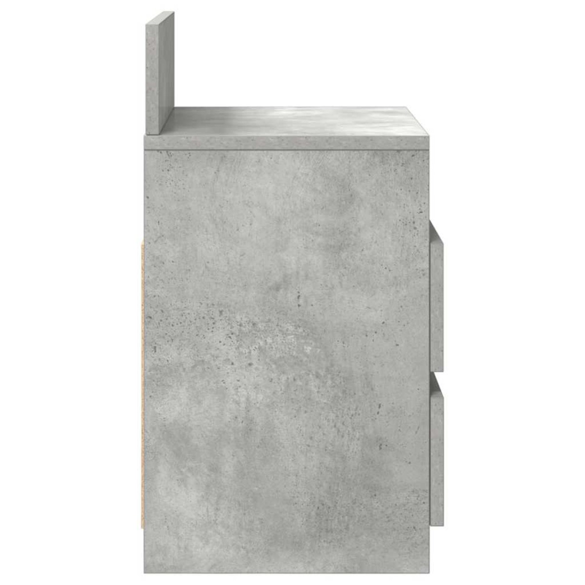 vidaXL Κομοδίνο με 2 Συρτάρια Γκρι Σκυρόδεμα 40x33x60 εκ.