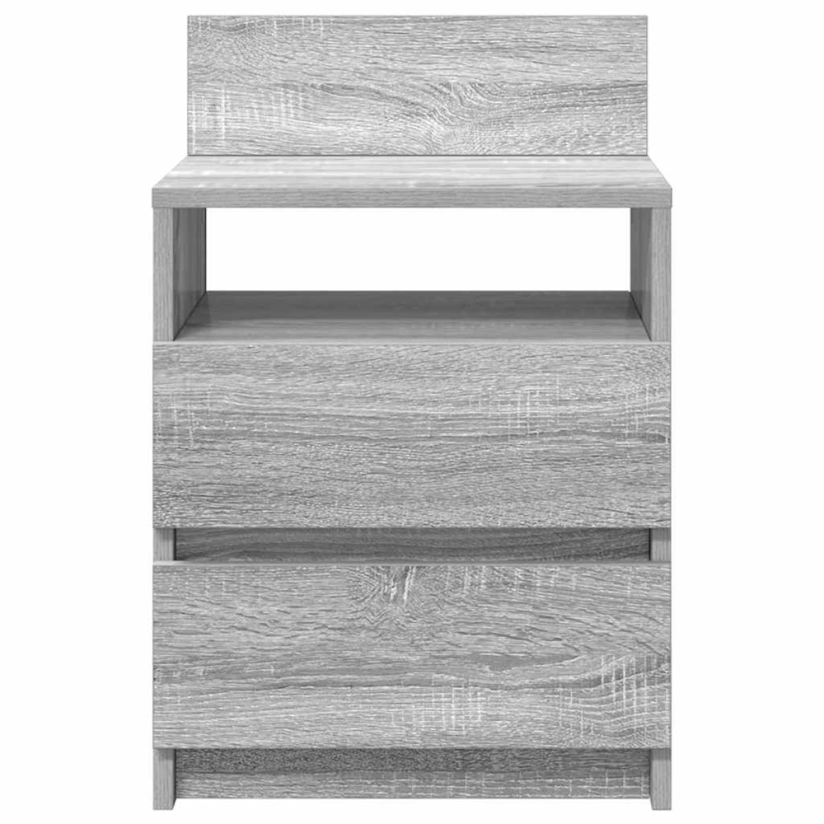 vidaXL Κομοδίνα 2 τεμ. με 2 Συρτάρια Γκρι Sonoma 40x33x60 εκ.