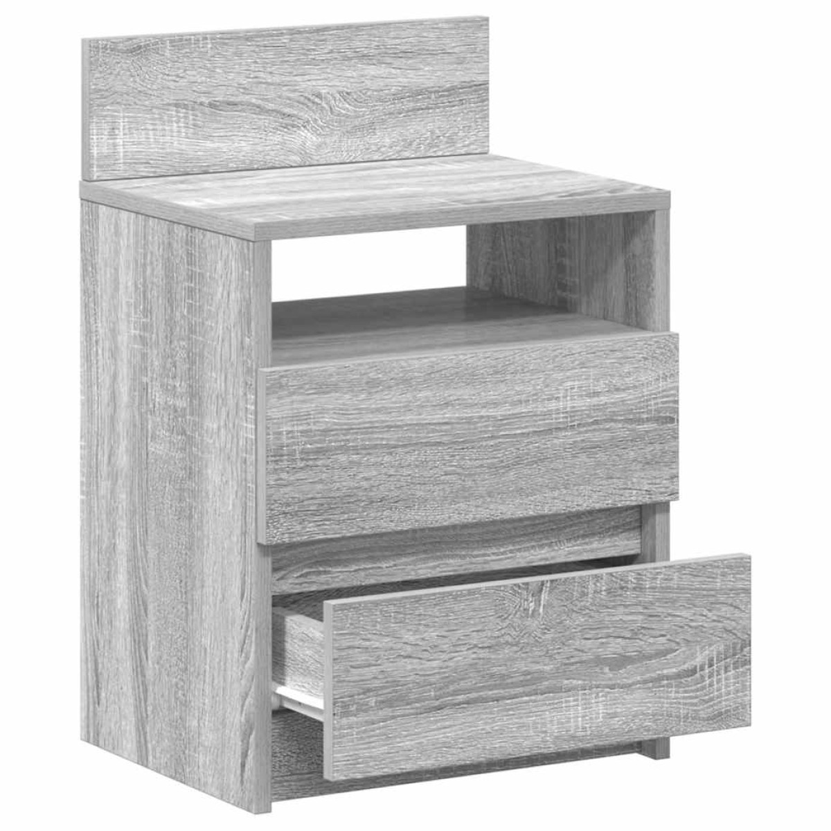 vidaXL Κομοδίνα 2 τεμ. με 2 Συρτάρια Γκρι Sonoma 40x33x60 εκ.