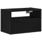 vidaXL Κομοδίνο Επιτοίχιο mαύρο 45x26x28,5 εκ.
