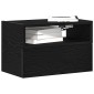 vidaXL Κομοδίνο Επιτοίχιο mαύρο 45x26x28,5 εκ.