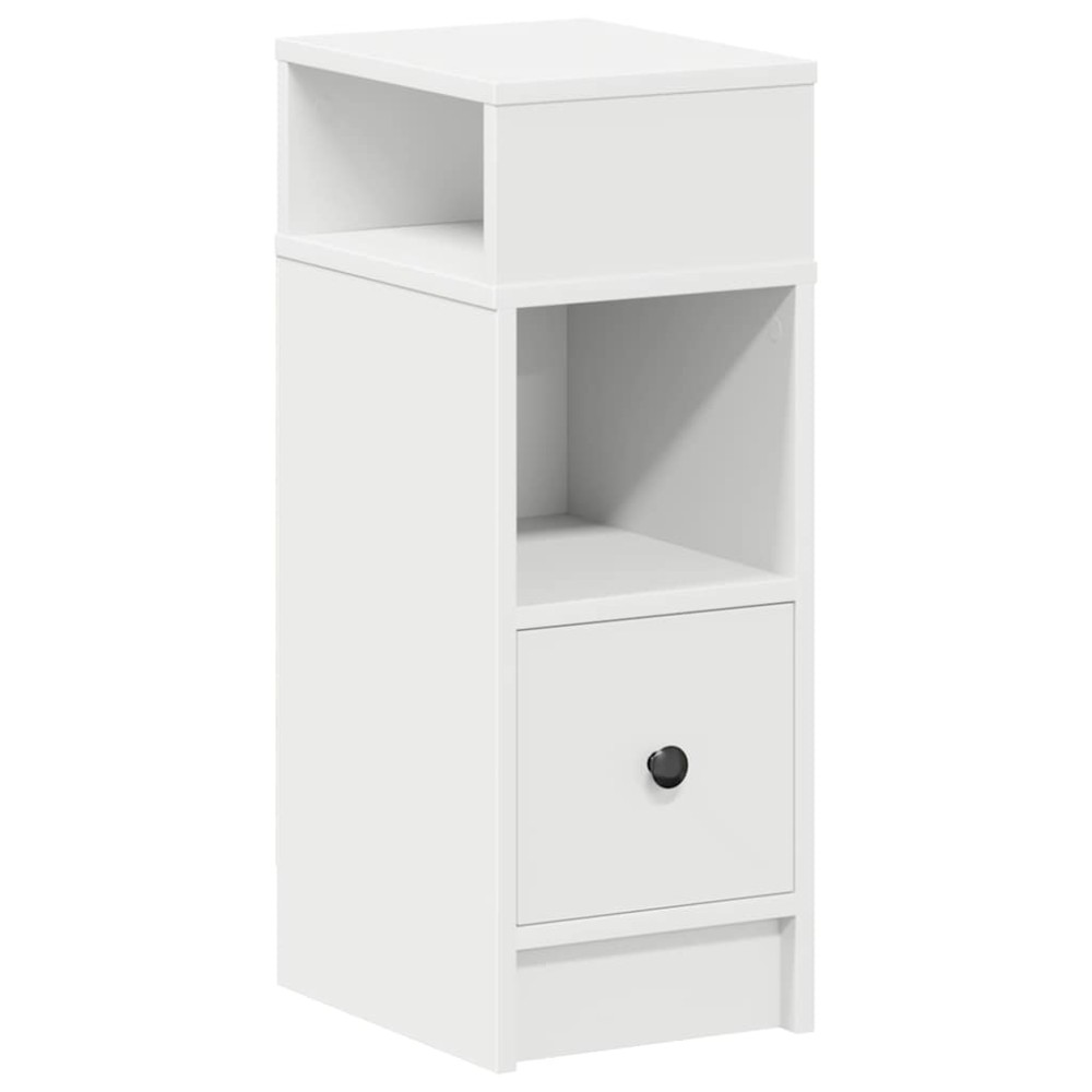 vidaXL Κομοδίνο με συρτάρι Λευκό 25x31x66 cm