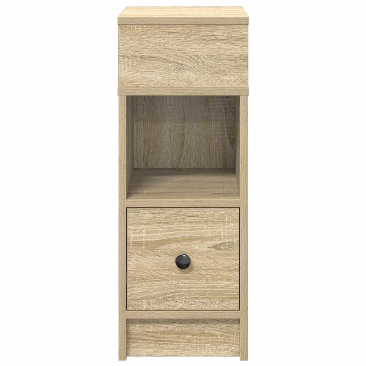 vidaXL Κομοδίνα 2 τεμάχια με συρτάρι Sonoma Δρυς 25x31x66 εκ.