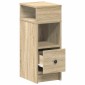 vidaXL Κομοδίνα 2 τεμάχια με συρτάρι Sonoma Δρυς 25x31x66 εκ.
