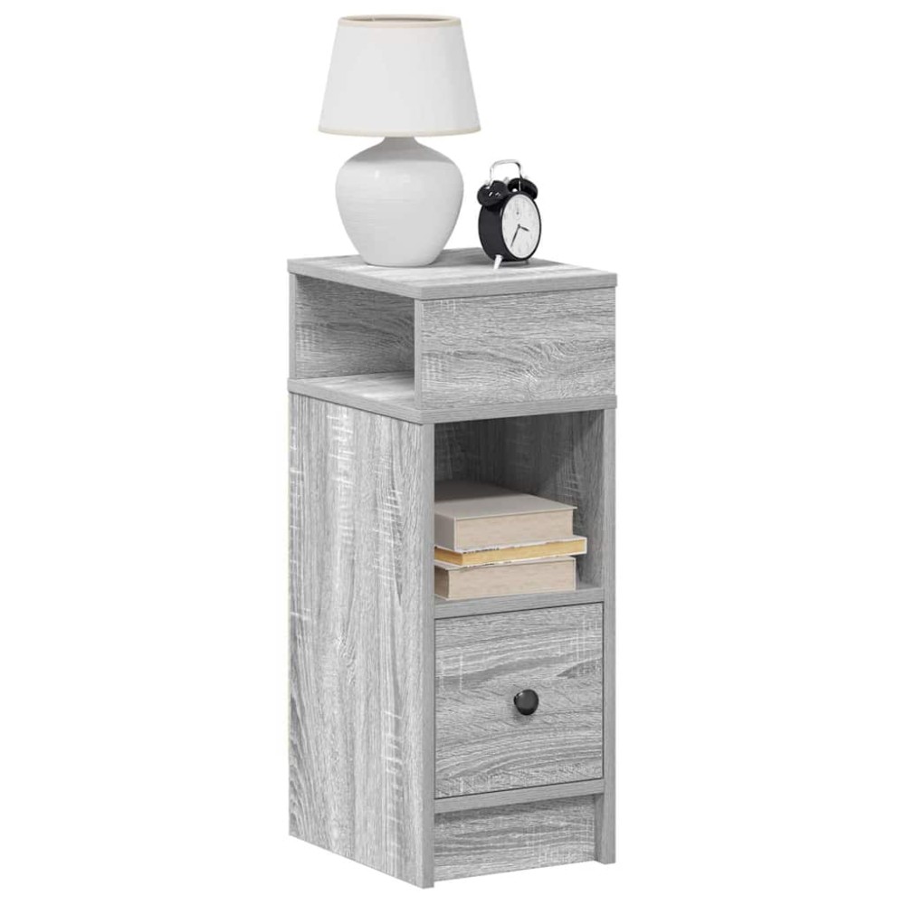 vidaXL Κομοδίνο με Συρτάρι Γκρι Sonoma 25x31x66 εκ.