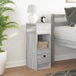 vidaXL Κομοδίνο με Συρτάρι Γκρι Sonoma 25x31x66 εκ.