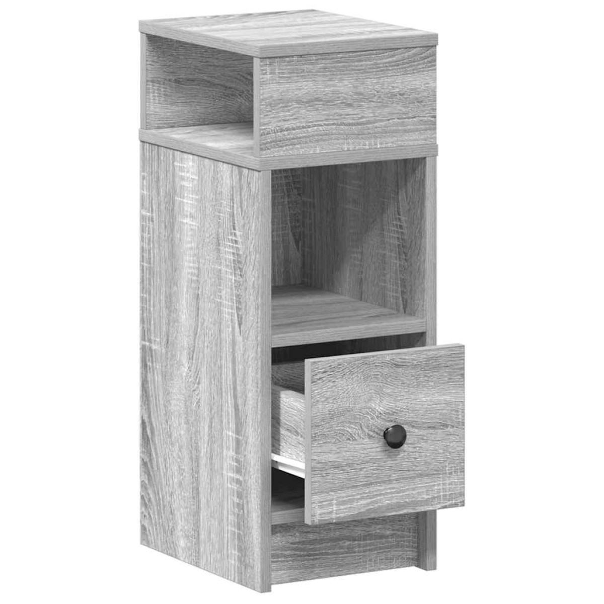 vidaXL Κομοδίνο με Συρτάρι Γκρι Sonoma 25x31x66 εκ.