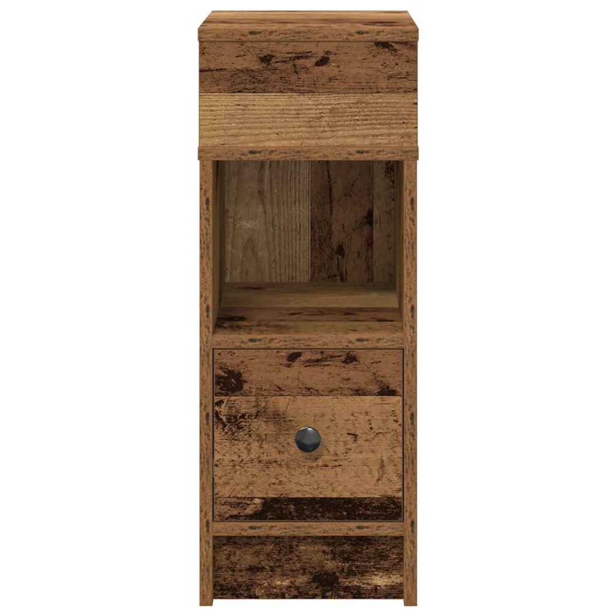 vidaXL Κομοδίνο με Συρτάρι από Παλιό Ξύλο 25x31x66 εκ.