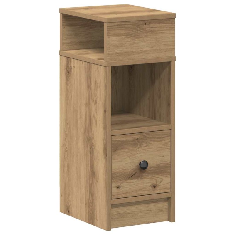 vidaXL Κομοδίνο με Συρτάρι σε Χρώμα Δρυός Artisan 25x31x66 εκ.