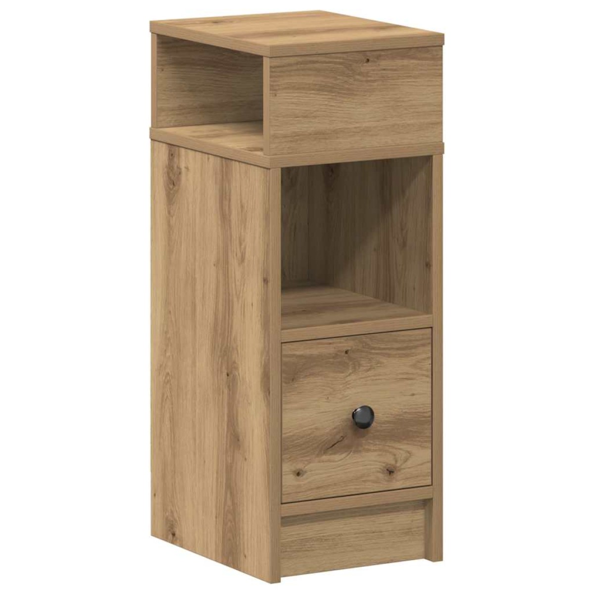 vidaXL Κομοδίνα 2 τεμ. με Συρτάρι Artisan Oak 25x31x66 εκ.