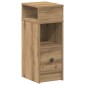 vidaXL Κομοδίνα 2 τεμ. με Συρτάρι Artisan Oak 25x31x66 εκ.