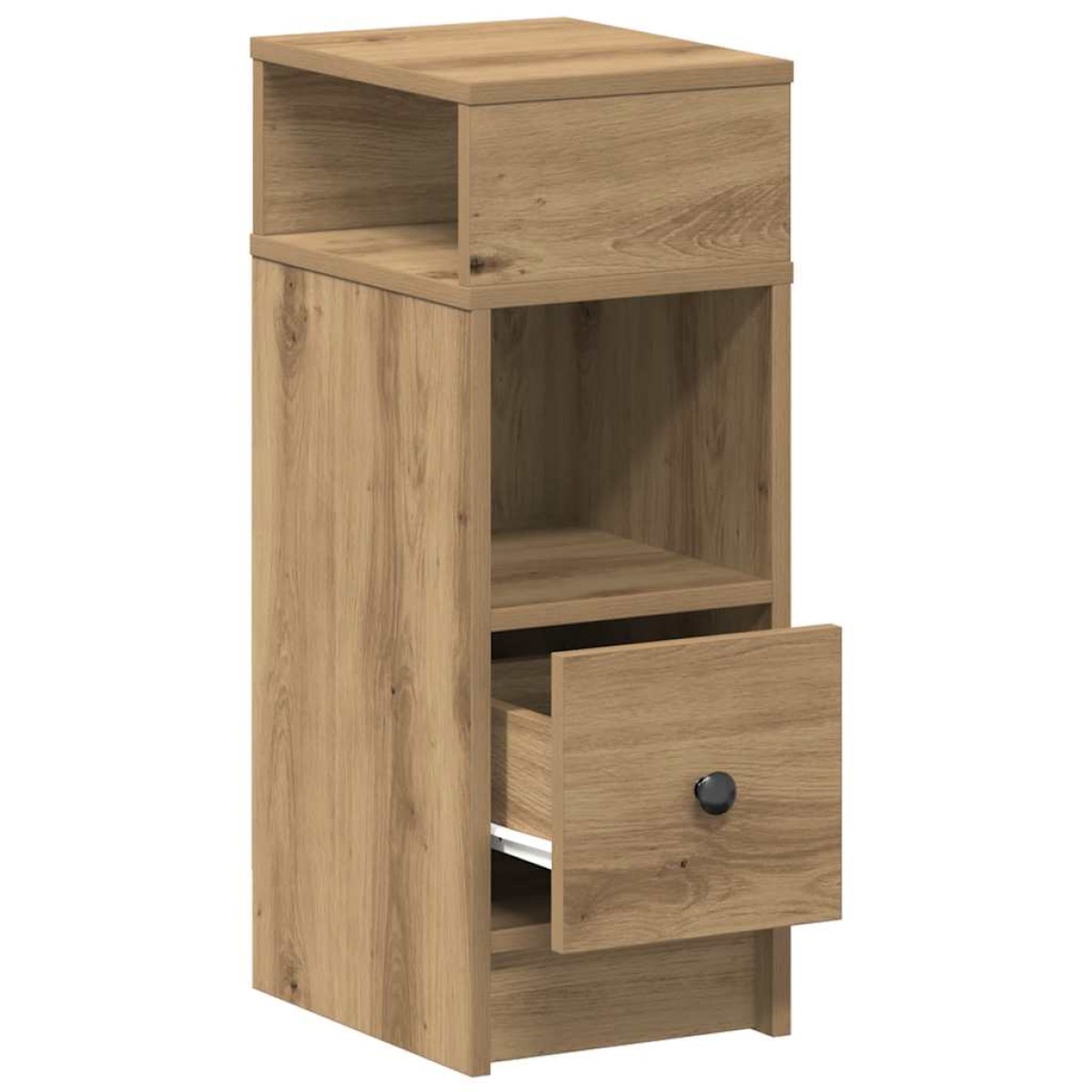 vidaXL Κομοδίνα 2 τεμ. με Συρτάρι Artisan Oak 25x31x66 εκ.