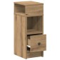 vidaXL Κομοδίνα 2 τεμ. με Συρτάρι Artisan Oak 25x31x66 εκ.