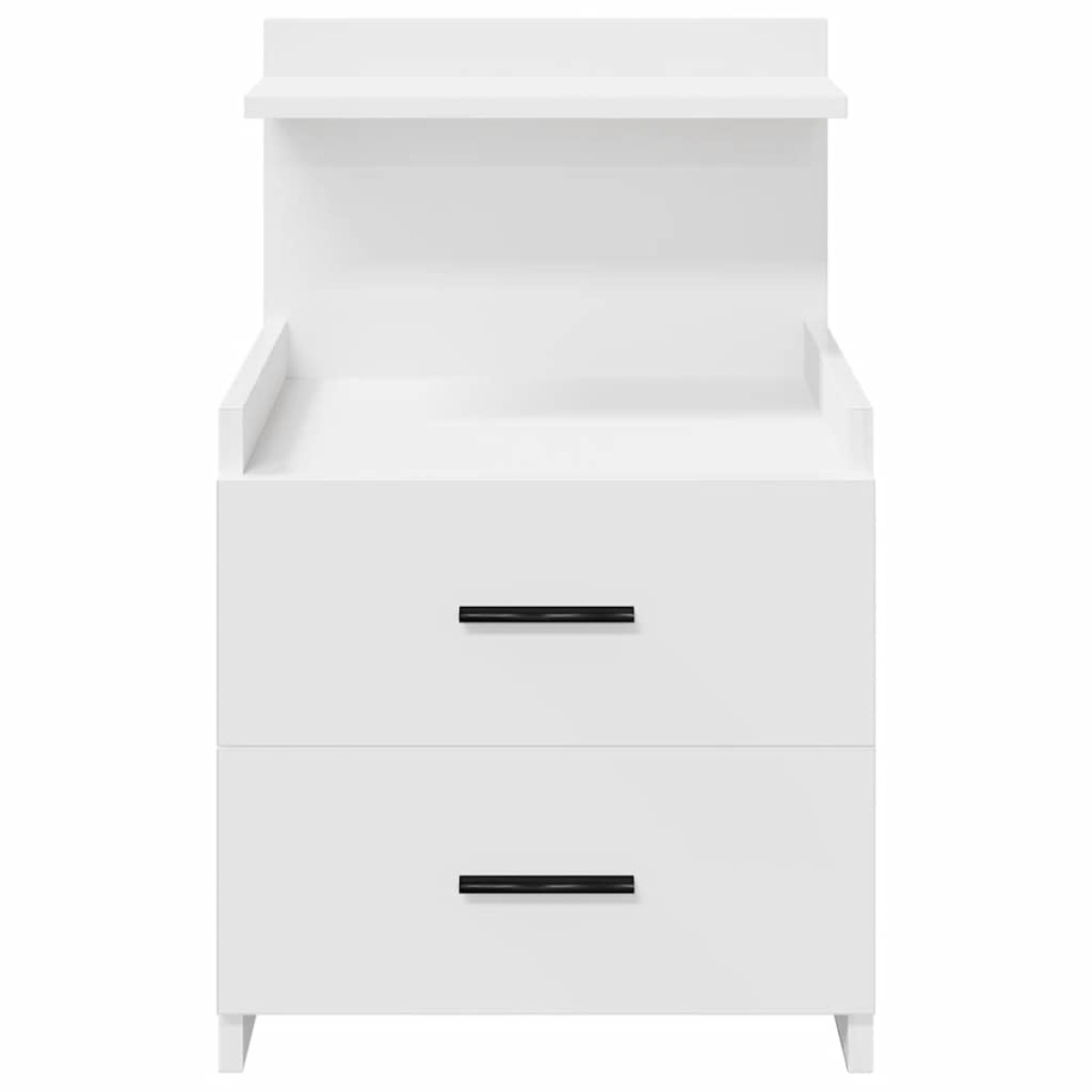 vidaXL Κομοδίνο με 2 Συρτάρια Λευκό 40x36,5x62 εκ.