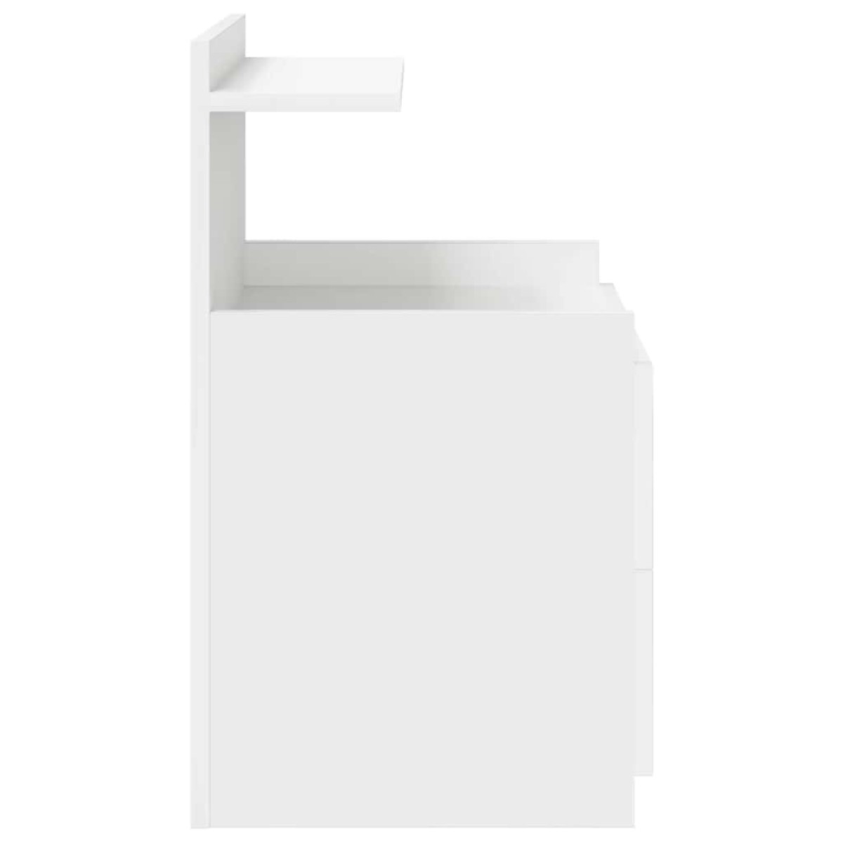 vidaXL Κομοδίνο με 2 Συρτάρια Λευκό 40x36,5x62 εκ.