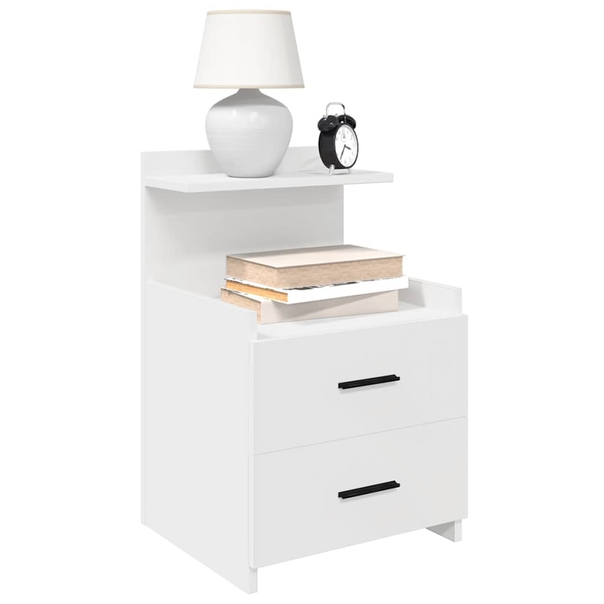 vidaXL Κομοδίνα 2 τεμ. με 2 Συρτάρια Λευκά 40x36,5x62 εκ.