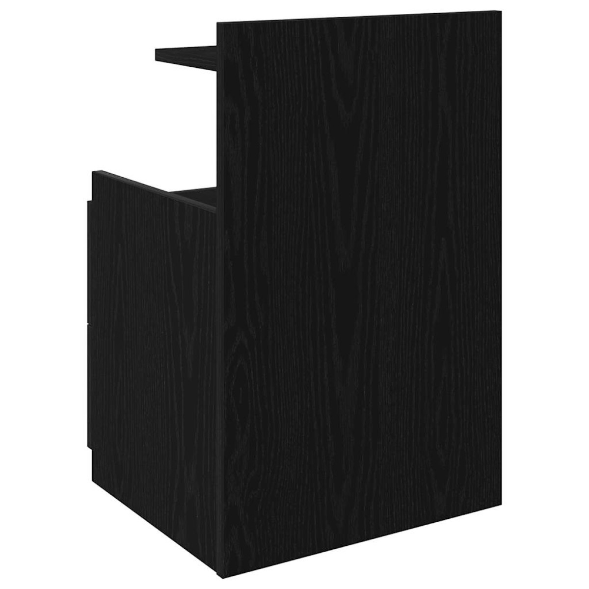 vidaXL Κομοδίνο με 2 Συρτάρια Μαύρο 40x36,5x62 εκ.