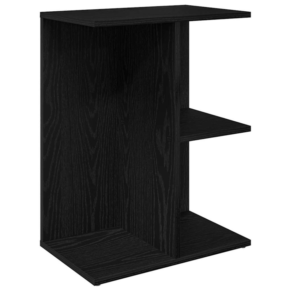 vidaXL Κομοδίνο Μαύρη δρυς 46,5x29x61 cm Κατασκευασμένο ξύλο