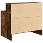 vidaXL Κομοδίνο με συρτάρι Καπνιστή Δρυς 51x31x47 εκ.