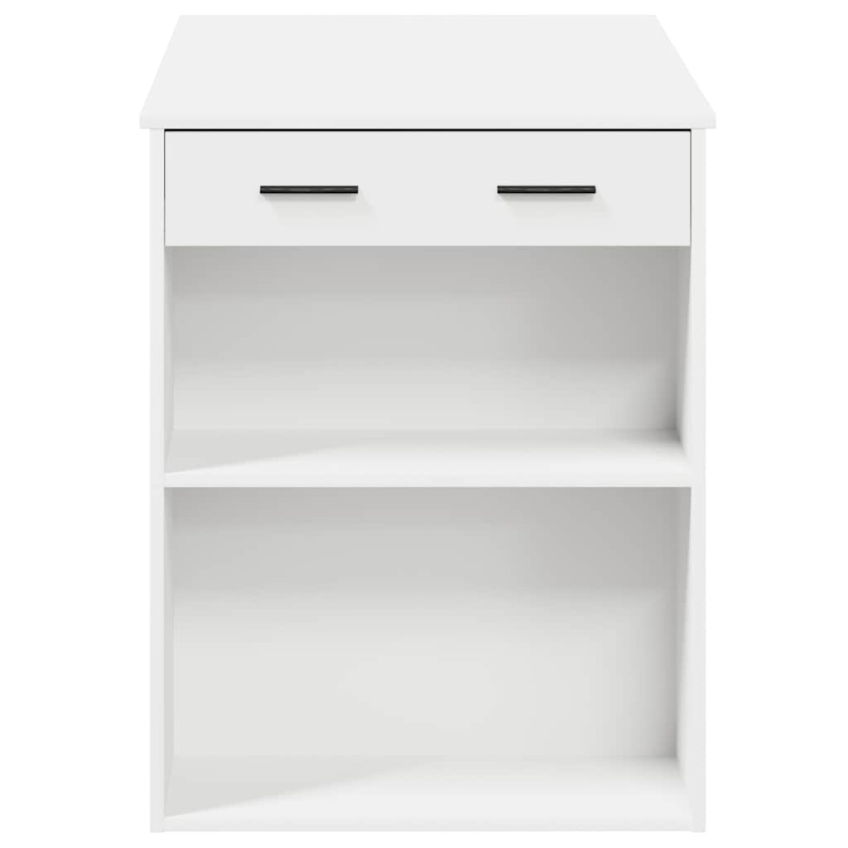 vidaXL Γραφείο με συρτάρι ράφι Λευκό 102x62x77,5cm Κατασκευασμένο ξύλο