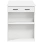 vidaXL Γραφείο με συρτάρι ράφι Λευκό 102x62x77,5cm Κατασκευασμένο ξύλο