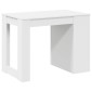 vidaXL Γραφείο με συρτάρι ράφι Λευκό 102x62x77,5cm Κατασκευασμένο ξύλο