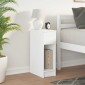 vidaXL Κομοδίνο με συρτάρι Λευκό 20x36x60 cm