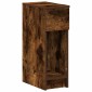 vidaXL Κομοδίνο με συρτάρι Καπνιστή Δρυς 20x36x60 εκ.