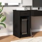 vidaXL Πύργος υπολογιστή με συρτάρι Μαύρο 35x45x77 cm