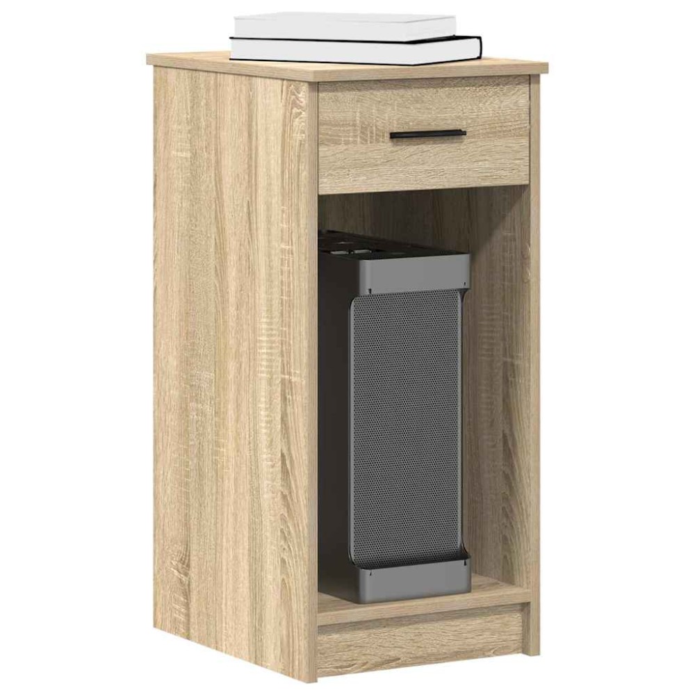 vidaXL Βάση πύργου υπολογιστή με συρτάρι Δρυς sonoma 35x45x77 cm
