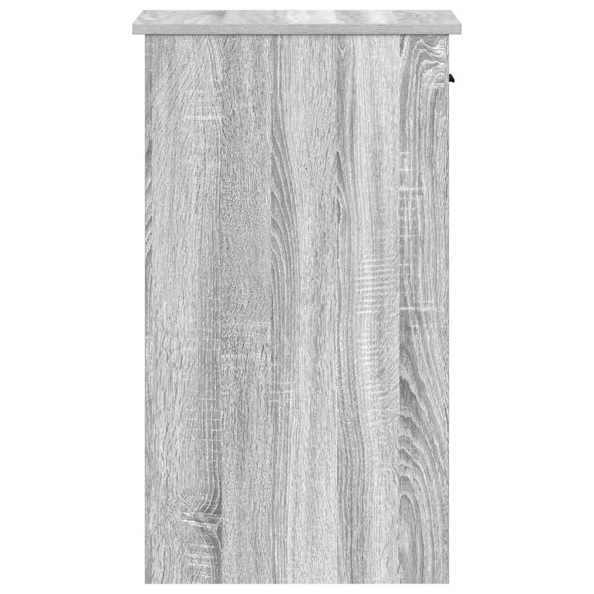 vidaXL Βάση πύργου υπολογιστή με συρτάρι Γκρι Sonoma 35x45x77 εκ.