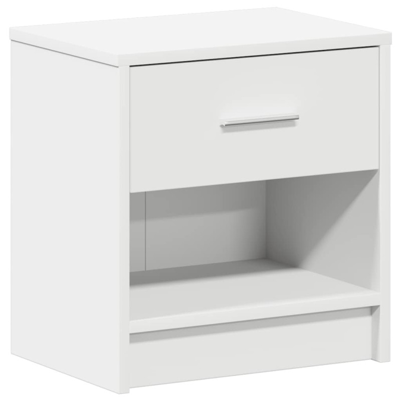 vidaXL Κομοδίνο με Συρτάρι Λευκό 39 x 28 x 41 εκ.