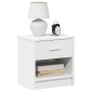 vidaXL Κομοδίνο με Συρτάρι Λευκό 39 x 28 x 41 εκ.