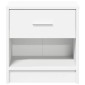vidaXL Κομοδίνο με Συρτάρι Λευκό 39 x 28 x 41 εκ.