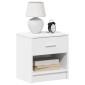 vidaXL Κομοδίνα 2 τεμ. με Συρτάρι Λευκά 39x28x41 εκ.