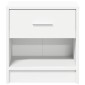 vidaXL Κομοδίνα 2 τεμ. με Συρτάρι Λευκά 39x28x41 εκ.
