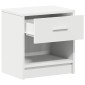 vidaXL Κομοδίνα 2 τεμ. με Συρτάρι Λευκά 39x28x41 εκ.