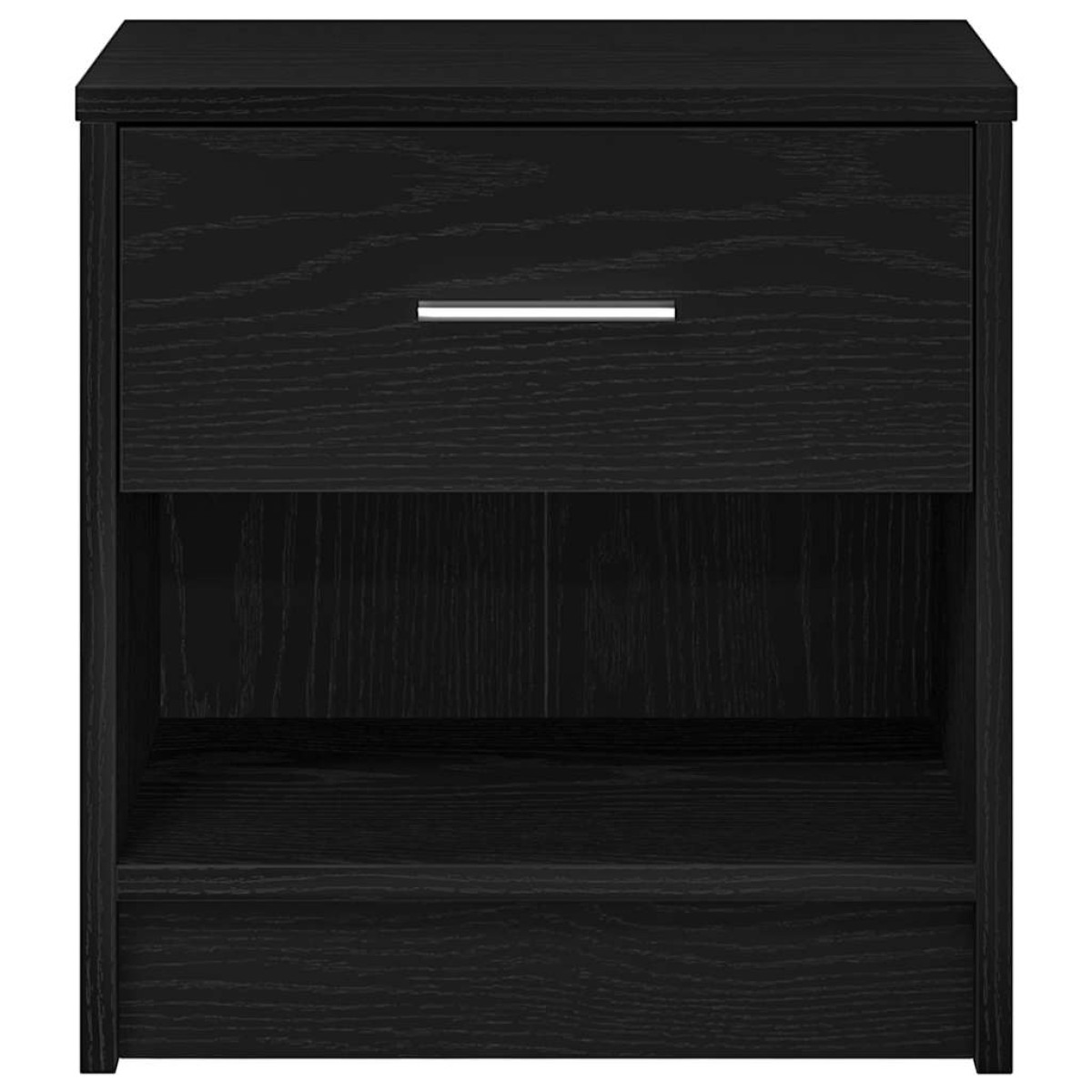 vidaXL Κομοδίνο με Συρτάρι Μαύρο 39 x 28 x 41 εκ.