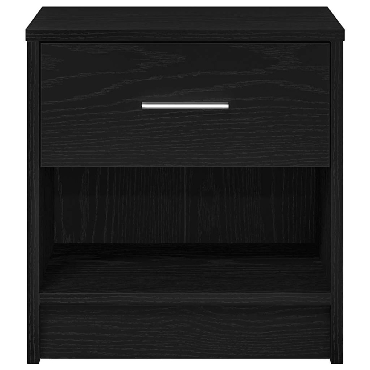 vidaXL Κομοδίνα 2 τεμ. με Συρτάρι Μαύρα 39x28x41 εκ.