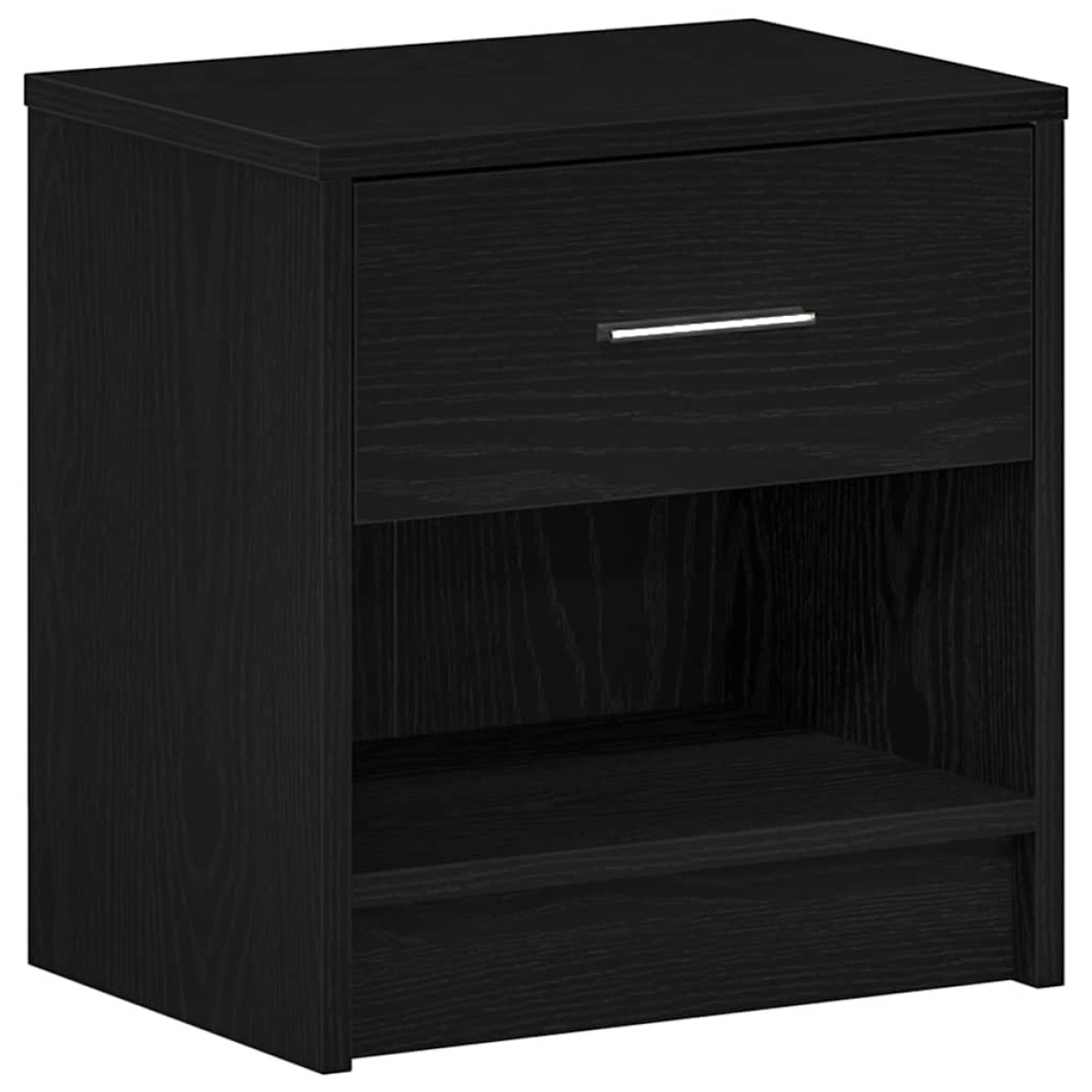 vidaXL Κομοδίνα 2 τεμ. με Συρτάρι Μαύρα 39x28x41 εκ.